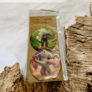 Cute Elephant Car Coasters